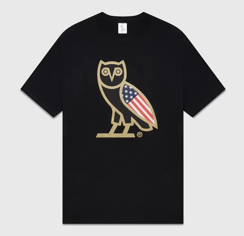 OVO OG Owl USA American Flag T-shirt Size Medium RARE Drake EUC October Very Own